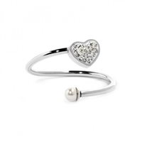 Anello Marlù Donna Nel Mio Cuore in Acciaio Perla 15AN011W-M - 15AN011W-M